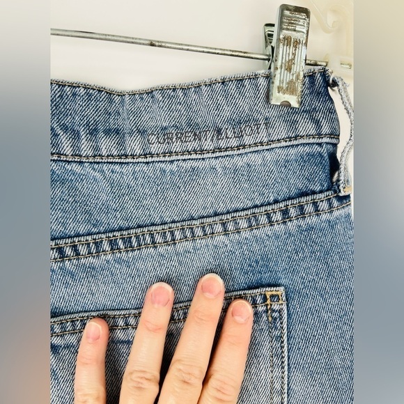 Current/Elliott Straight Distressed Light Wash Jeans - Picture 4 of 7